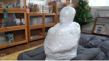 呼吸制御と口腔内虐待のMummification
